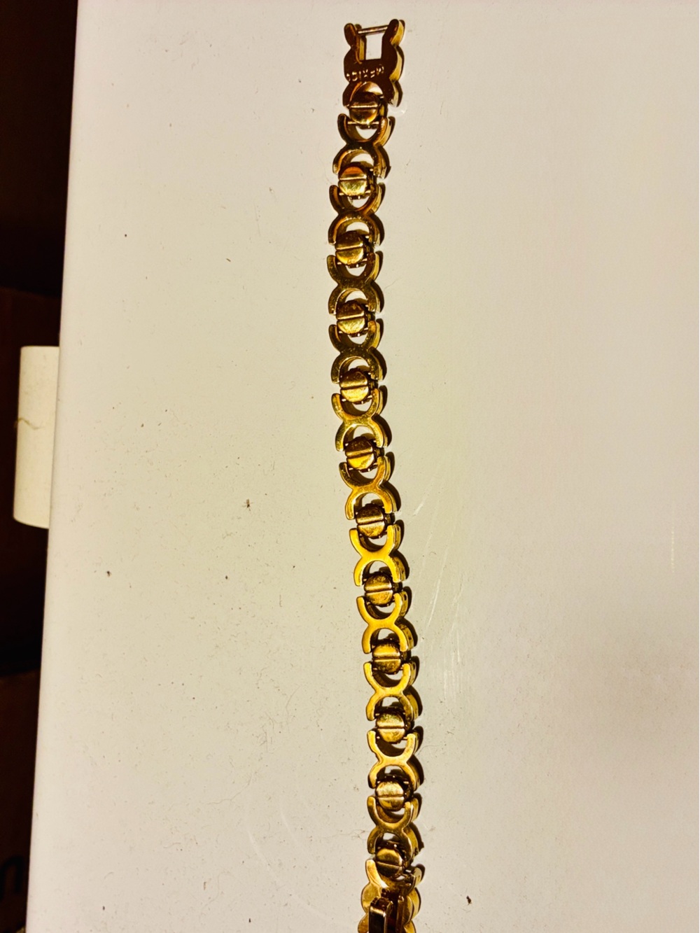 Vintage Mexican 925 gold vermeil link women’s bracelet